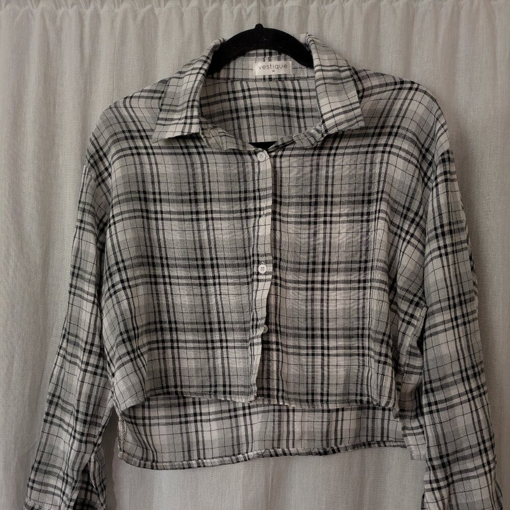 Plaid crop top by Vestique
